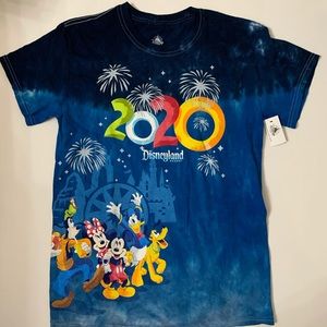 NWT Disneyland Resort 2020 Blue Tie-Dye T-Shirt